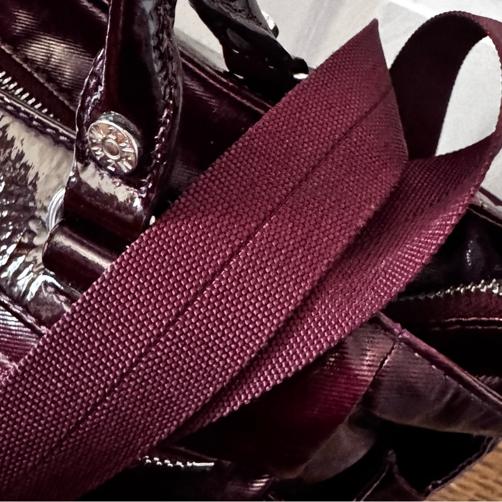 MZ Wallace Bag Crossbody Tote Patent Leather Merlot - Picture 6 of 14